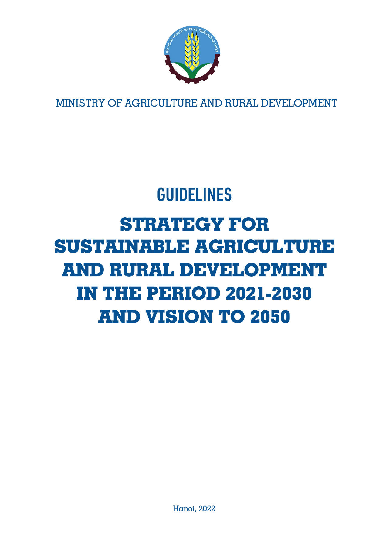 STRATEGY FOR SUSTAINABLE AGRICULTURE AND RURAL DEVELOPMENT IN THE ...